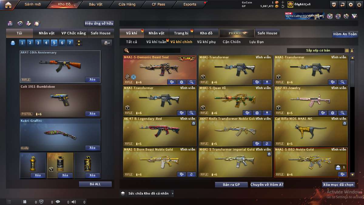 shop acc cf uy tin gia re